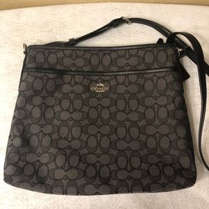 Coach Fabric Purse with Classic Print - Black
